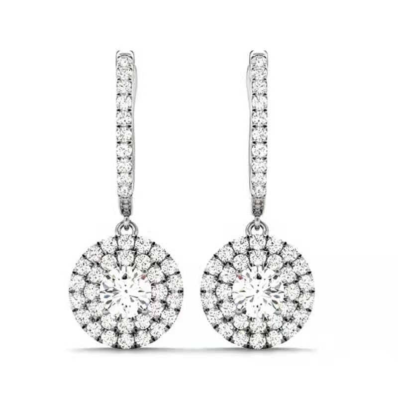 European and American Hot Sale Inlaid Zircon Women's Ear Clip Earrings