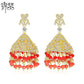 High-Quality Indian Style Earrings Bollywood Inlaid Zircon Luxury Jhumka Jhumki Jumka Earrings-Gold - enjoyinshopping