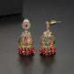 High-Quality Indian Style Earrings Bollywood Inlaid Zircon Enboss Bell Shape Luxury Jhumka Jhumki Jumka Earrings-Gold - enjoyinshopping
