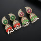 High-Quality Indian Style Earrings Bollywood Inlaid Zircon Paisley Shape Luxury Jhumka Jhumki Jumka Earrings-Gold - enjoyinshopping