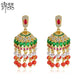 High-Quality Indian Style Earrings Bollywood Inlaid Zircon Luxury Jhumka Jhumki Jumka Earrings-Gold - enjoyinshopping
