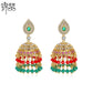 High-Quality Indian Style Earrings Bollywood Inlaid Zircon Luxury Jhumka Jhumki Jumka Earrings-Gold - enjoyinshopping