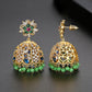 High-Quality Indian Style Earrings Bollywood Inlaid Zircon Luxury Jhumka Jhumki Jumka Earrings-Gold - enjoyinshopping