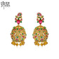 High-Quality Indian Style Earrings Bollywood Inlaid Zircon Paisley Shape Luxury Jhumka Jhumki Jumka Earrings-Gold - enjoyinshopping