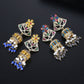 High-Quality Indian Style Earrings Bollywood Inlaid Zircon Luxury Jhumka Jhumki Jumka Earrings-Gold - enjoyinshopping