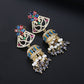 High-Quality Indian Style Earrings Bollywood Inlaid Zircon Luxury Jhumka Jhumki Jumka Earrings-Gold - enjoyinshopping