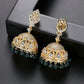 High-Quality Indian Style Earrings Bollywood Inlaid Zircon Paisley Shape Luxury Jhumka Jhumki Jumka Earrings-Gold - enjoyinshopping