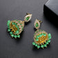 High-Quality Indian Style Earrings Bollywood Inlaid Zircon Water Drop Shape Luxury Jhumka Jhumki Jumka Earrings-Gold - enjoyinshopping