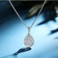 Popular Korean Style Full Diamond Drop-Shaped Zircon Necklace Bridal Ornament