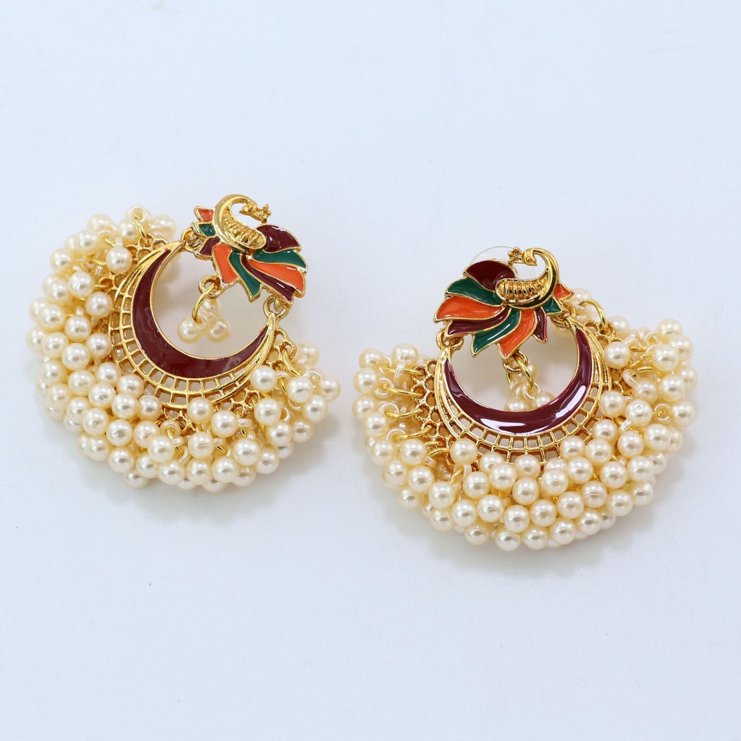 Indian Earrings Bohemian Peacock Pearl Earrings for Wowen - enjoyinshopping