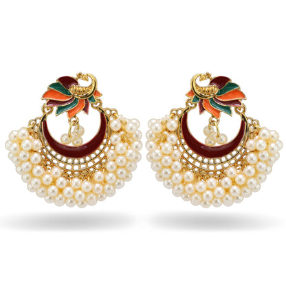 Indian Earrings Bohemian Peacock Pearl Earrings for Wowen - enjoyinshopping