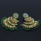 Indian Earrings Beaded Enamel Peacock Earrings for Wowen-Green - enjoyinshopping