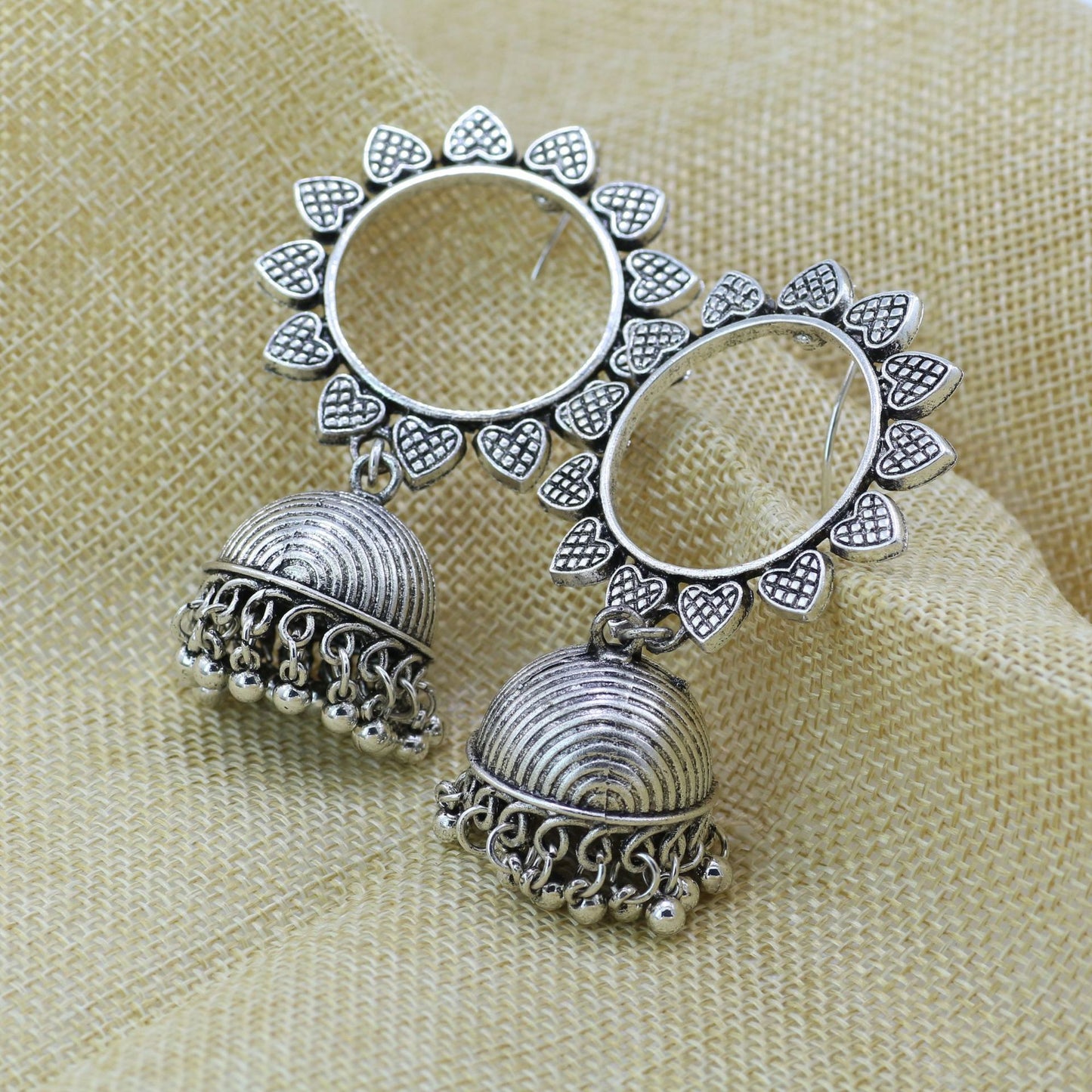 Indian Earrings Traditional Ethnic Bollywood Golden Oxidized Long Jhumka Jhumki Jumka Earrings for Wowen