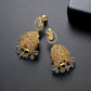 High-Quality Indian Style Earrings Bollywood Inlaid Zircon Paisley Shape Luxury Jhumka Jhumki Jumka Earrings-Gold - enjoyinshopping