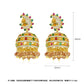 High-Quality Indian Style Earrings Bollywood Inlaid Zircon Luxury Jhumka Jhumki Jumka Earrings-Gold - enjoyinshopping