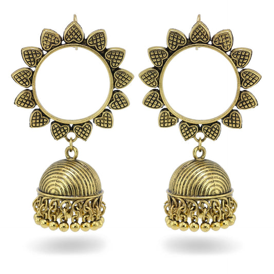 Indian Earrings Traditional Ethnic Bollywood Golden Oxidized Long Jhumka Jhumki Jumka Earrings for Wowen