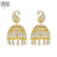 High-Quality Indian Style Earrings Bollywood Inlaid Zircon Luxury Jhumka Jhumki Jumka Earrings-Gold - enjoyinshopping