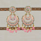 Indian Earrings Traditional Round Beaded Earrings Chandali for Wowen-Pink/Blue - enjoyinshopping