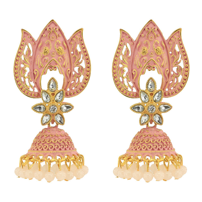 Indian Earrings Traditional Ethnic Bollywood PeacockJhumka Jhumki Jumka Earrings for Wowen - enjoyinshopping