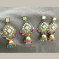 Indian Earrings Traditional Round Beaded Mirror Earrings Jhumka Jhumki Jumka for Wowen-Gold - enjoyinshopping
