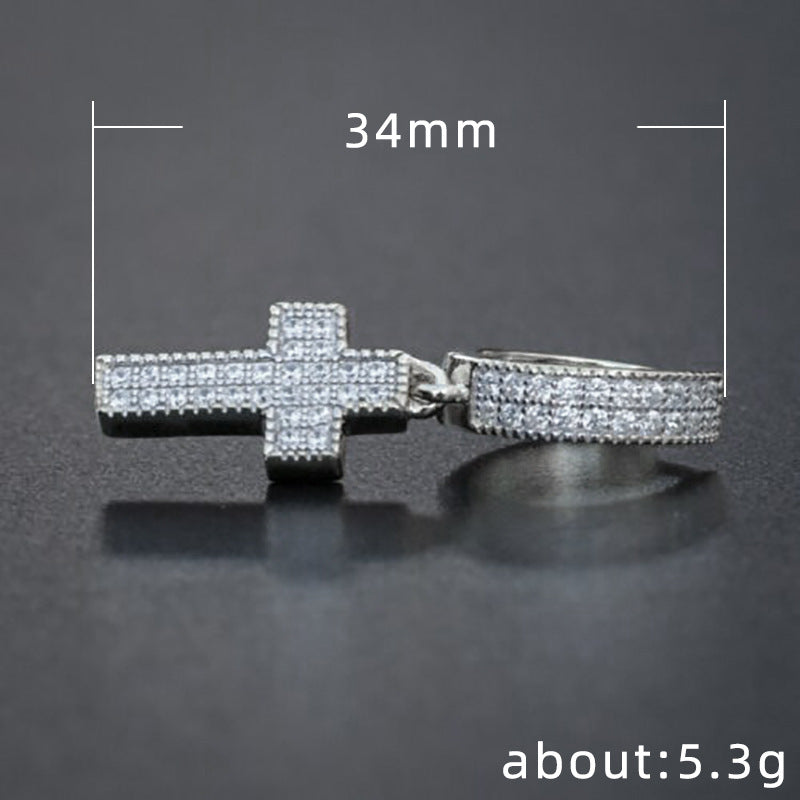 European and American New Arrival Exquisite Fashion Cross Dangle Earring