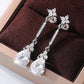 AAA White Zircon Pear Shaped Water Drop Earrings
