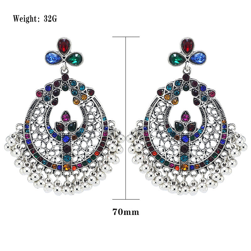 Indian Earrings Traditional Round Beaded Earrings Chandali for Wowen