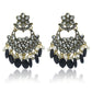 Indian Earrings Traditional Round Beaded Oil dripping Flower Earrings Chandali for Wowen