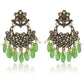Indian Earrings Traditional Round Beaded Oil dripping Flower Earrings Chandali for Wowen