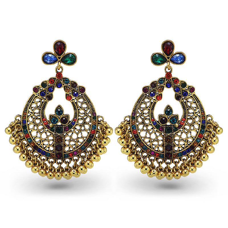 Indian Earrings Traditional Round Beaded Earrings Chandali for Wowen