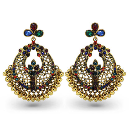 Indian Earrings Traditional Round Beaded Earrings Chandali for Wowen