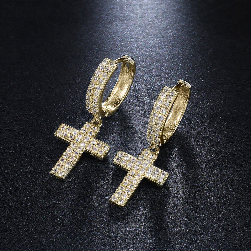 European and American New Arrival Exquisite Fashion Cross Dangle Earring