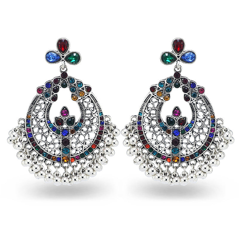 Indian Earrings Traditional Round Beaded Earrings Chandali for Wowen