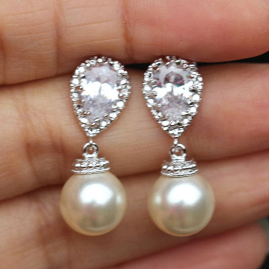 Faux Pearl Earrings Fashion Small Women's Stud Earrings