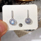 Rhinestone Geometric Round Zircon Women's Earrings