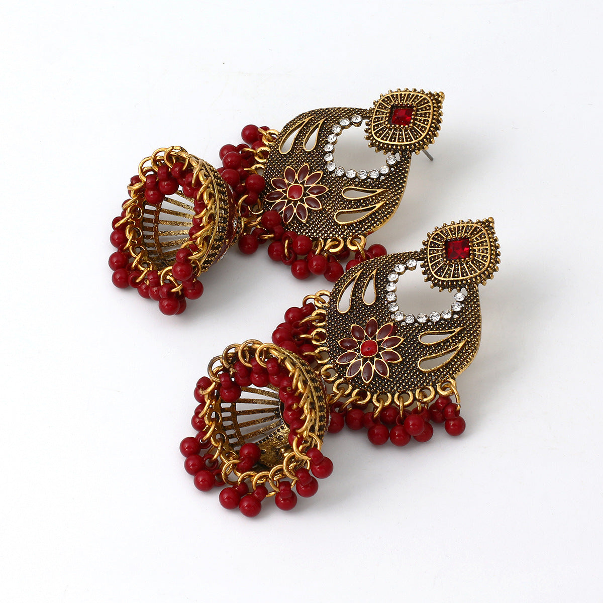 Indian Earrings Traditional Ethnic Bollywood Golden Oxidized Long Jhumka Jhumki Jumka Earrings for Wowen - enjoyinshopping