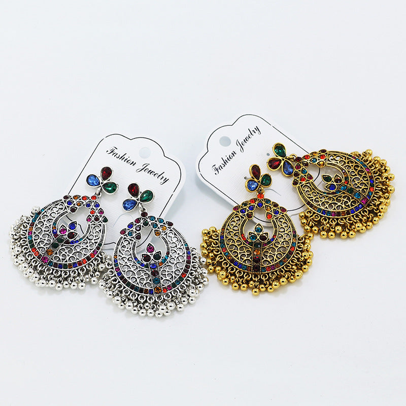 Indian Earrings Traditional Round Beaded Earrings Chandali for Wowen