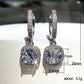 Fashion Bright Square Diamond Zircon Small Hoop Women's Earrings