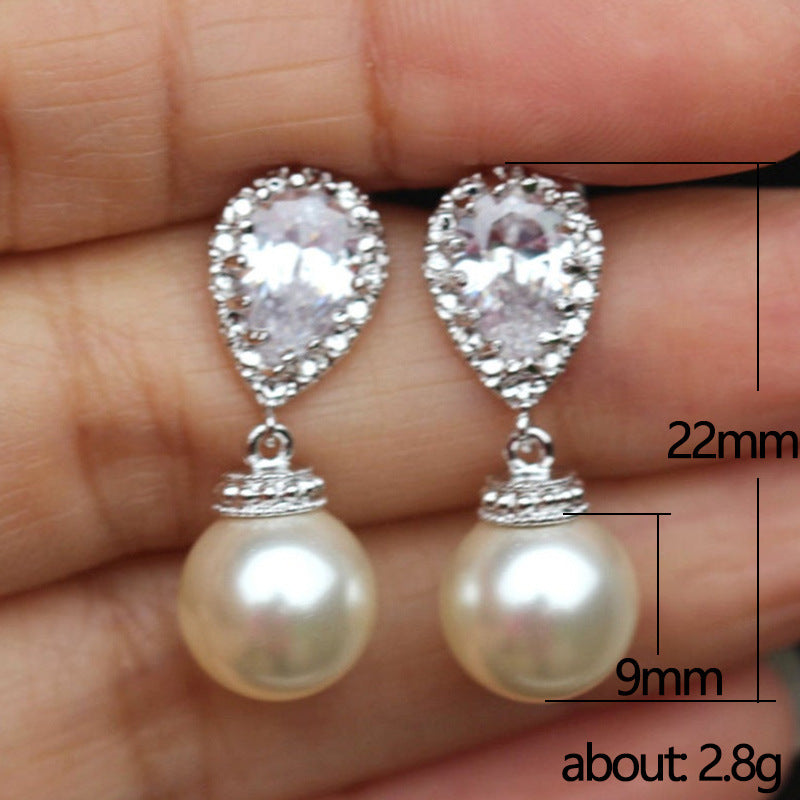 Faux Pearl Earrings Fashion Small Women's Stud Earrings