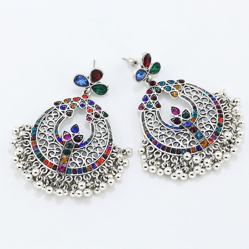 Indian Earrings Traditional Round Beaded Earrings Chandali for Wowen