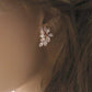 Fashion Bright Zircon Leaf-Shaped Stud Earrings