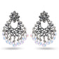 Indian Earrings Traditional Round Beaded Flower Earrings Chandali for Wowen-Gold/Silver