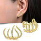 European and American Popular Exaggerated Special-Shaped Five-Claw Ear Clip Earrings