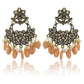Indian Earrings Traditional Round Beaded Oil dripping Flower Earrings Chandali for Wowen